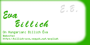 eva billich business card